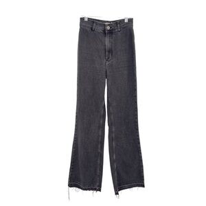 Free people we the free high waist flaire raw hem Jeans 26